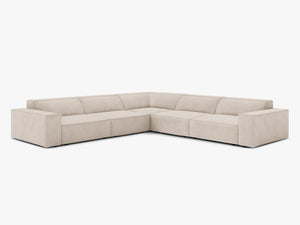 Symmetrical Corner Sofa with Modular Design & Medium-Soft Comfort W283