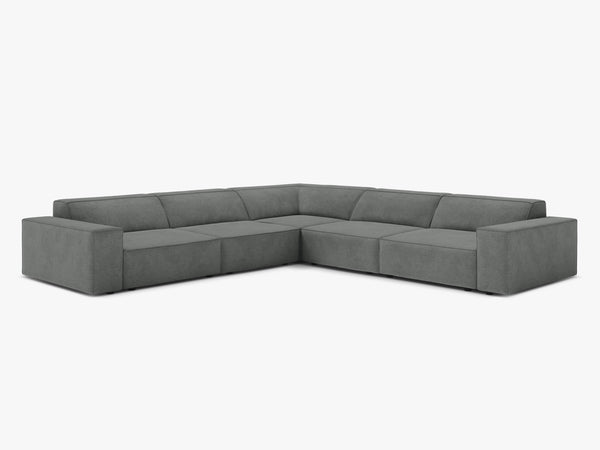 Symmetrical Corner Sofa with Modular Design & Medium-Soft Comfort W283