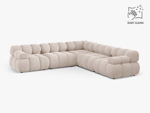 Modular Corner Sofa with Rounded Design & Medium-Soft Comfort W282