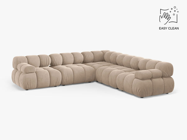 Modular Corner Sofa with Rounded Design & Medium-Soft Comfort W282