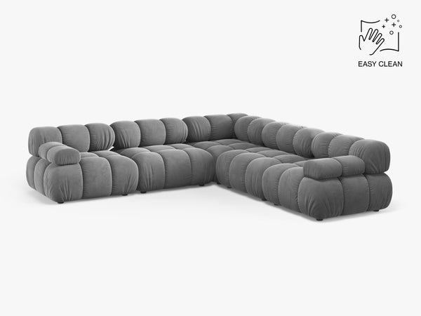 Modular Corner Sofa with Rounded Design & Medium-Soft Comfort W282
