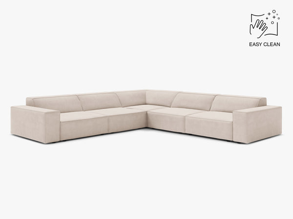Symmetrical Corner Sofa with Modular Design & Medium-Soft Comfort W283