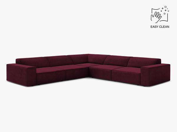 Symmetrical Corner Sofa with Modular Design & Medium-Soft Comfort W283