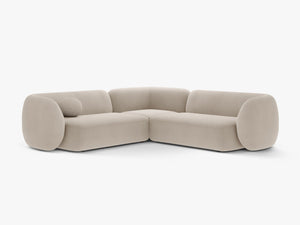 Symmetrical Corner Sofa with Curved Design & Soft Comfort W252