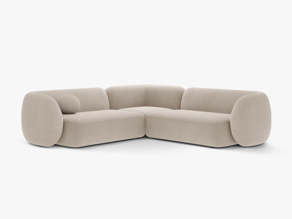 Symmetrical Corner Sofa with Curved Design & Soft Comfort W252