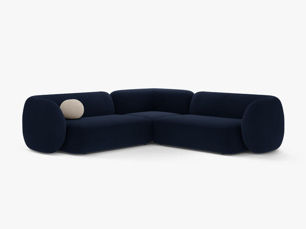 Symmetrical Corner Sofa with Curved Design & Soft Comfort W252