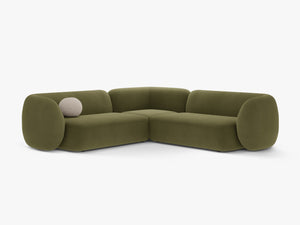 Symmetrical Corner Sofa with Curved Design & Soft Comfort W252