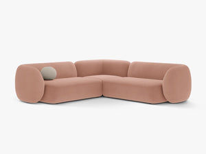 Symmetrical Corner Sofa with Curved Design & Soft Comfort W252