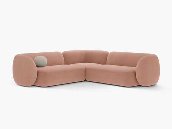 Symmetrical Corner Sofa with Curved Design & Soft Comfort W252