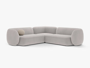 Symmetrical Corner Sofa with Curved Design & Soft Comfort W252