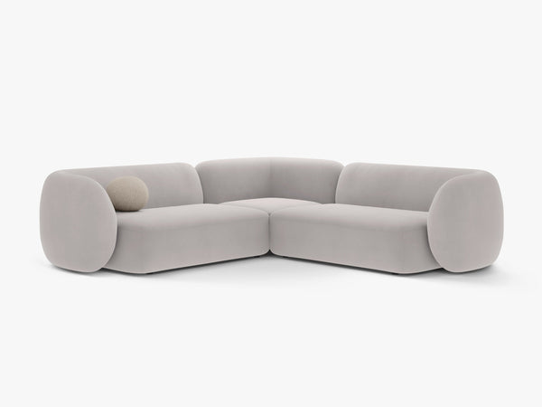 Symmetrical Corner Sofa with Curved Design & Soft Comfort W252