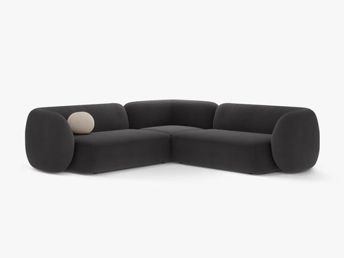Symmetrical Corner Sofa with Curved Design & Soft Comfort W252