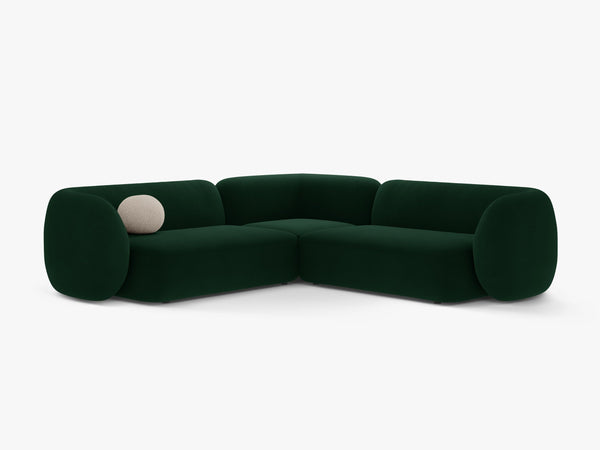 Symmetrical Corner Sofa with Curved Design & Soft Comfort W252