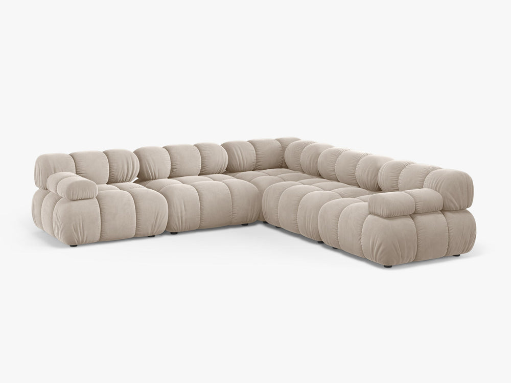 Modular Corner Sofa with Rounded Design & Medium-Soft Comfort W282