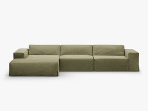 Corner Sofa Cover Set – Removable Linen-Effect Slipcovers for Modular Couch W284