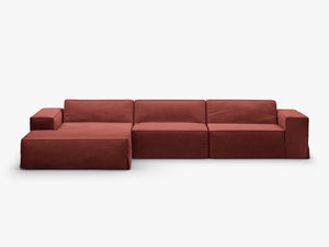 Corner Sofa Cover Set – Removable Linen-Effect Slipcovers for Modular Couch W284