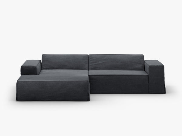 Corner Sofa Cover Set – Removable Linen-Effect Modular Slipcovers W224