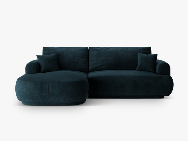 Modern Corner Sofa Bed – Retro Style Convertible L-Shape with Storage W271