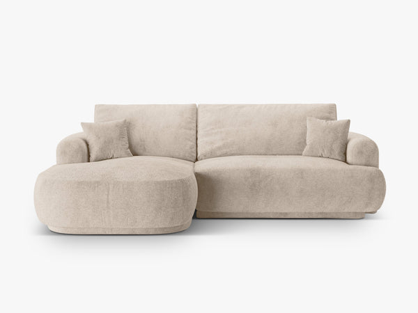 Modern Corner Sofa Bed – Retro Style Convertible L-Shape with Storage W271
