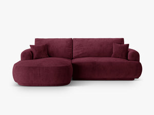 Modern Corner Sofa Bed – Retro Style Convertible L-Shape with Storage W271