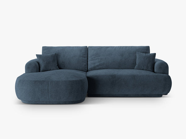 Modern Corner Sofa Bed – Retro Style Convertible L-Shape with Storage W271