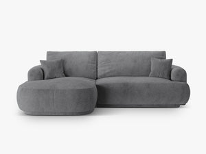 Modern Corner Sofa Bed – Retro Style Convertible L-Shape with Storage W271