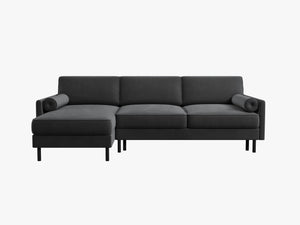 Convertible Corner Sofa Bed with Storage & Classic Design W212