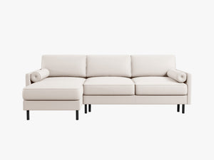 Convertible Corner Sofa Bed with Storage & Classic Design W212