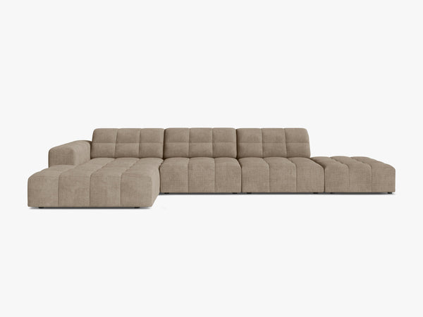Large Corner Sofa with Deep Seating & Tufted Design W348