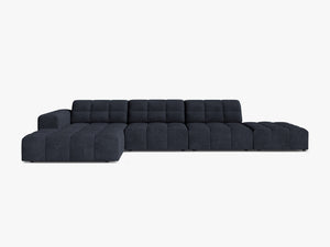 Large Corner Sofa with Deep Seating & Tufted Design W348