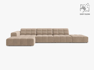 Large Corner Sofa with Deep Seating & Tufted Design W348