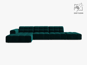Large Corner Sofa with Deep Seating & Tufted Design W348