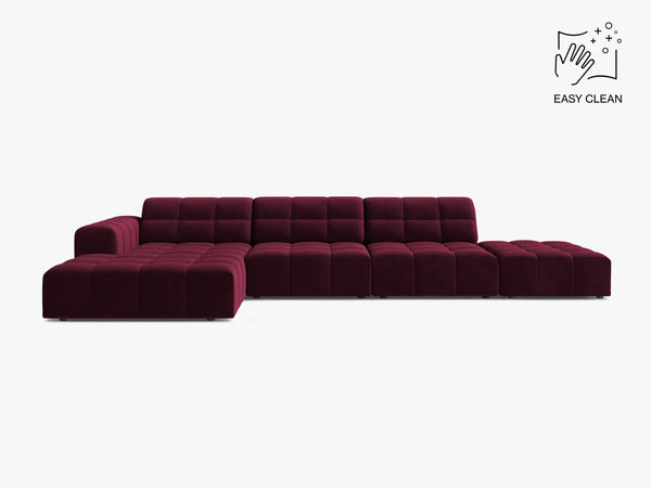 Large Corner Sofa with Deep Seating & Tufted Design W348