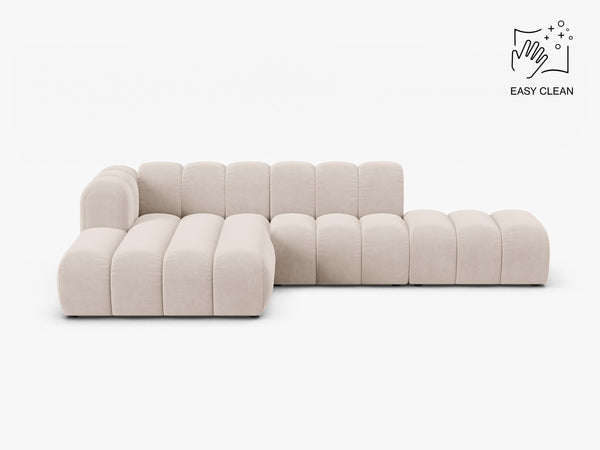 Modern Corner Sofa with Curved Design & Spacious Seating W299