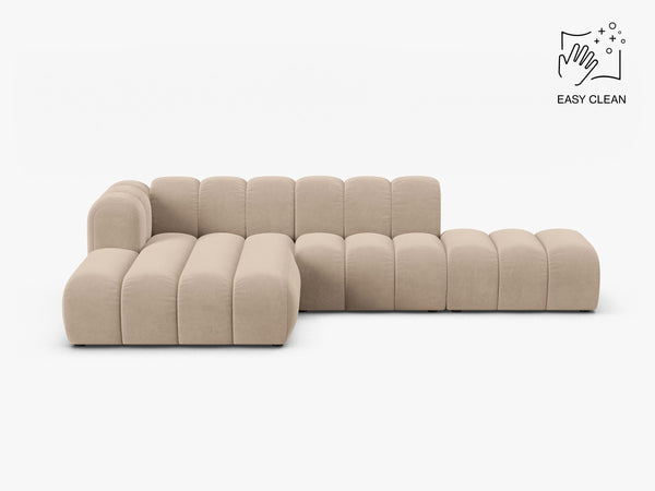 Modern Corner Sofa with Curved Design & Spacious Seating W299