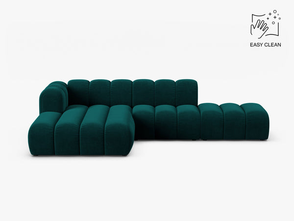 Modern Corner Sofa with Curved Design & Spacious Seating W299