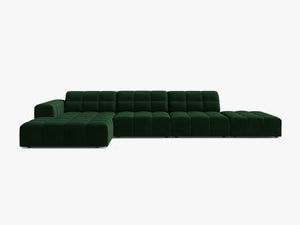 Large Corner Sofa with Deep Seating & Tufted Design W348