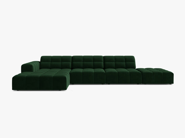 Large Corner Sofa with Deep Seating & Tufted Design W348