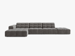 Large Corner Sofa with Deep Seating & Tufted Design W348