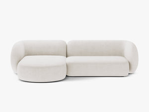 Corner Sofa with Chaise Lounge & Modern Curved Design W285