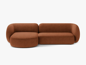 Corner Sofa with Chaise Lounge & Modern Curved Design W285