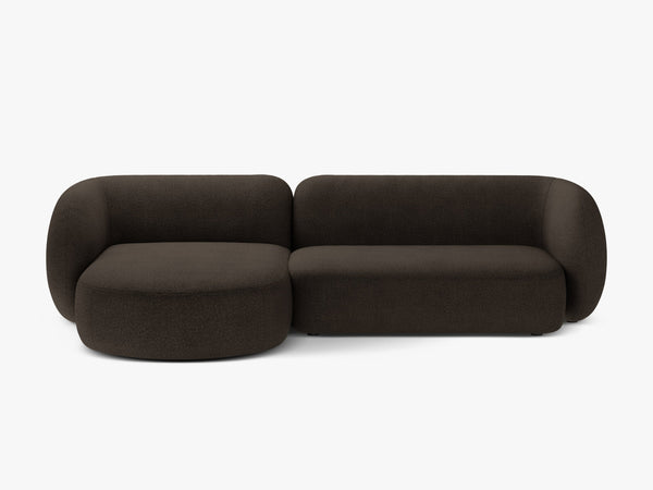 Corner Sofa with Chaise Lounge & Modern Curved Design W285