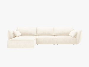 Large Corner Sofa with Deep Seating & Modern Cubic Design W308