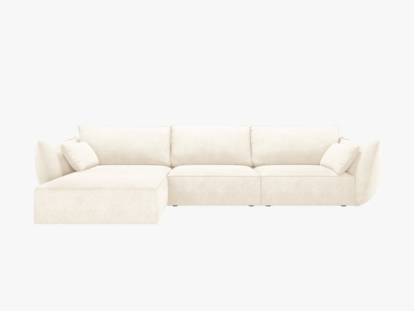Large Corner Sofa with Deep Seating & Modern Cubic Design W308