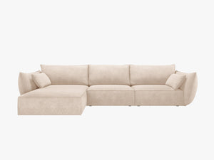 Large Corner Sofa with Deep Seating & Modern Cubic Design W308