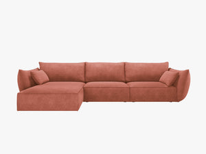 Large Corner Sofa with Deep Seating & Modern Cubic Design W308