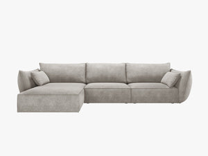 Large Corner Sofa with Deep Seating & Modern Cubic Design W308