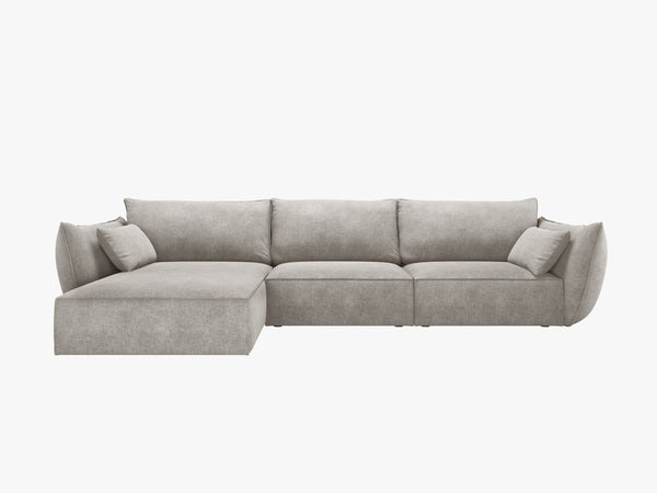 Large Corner Sofa with Deep Seating & Modern Cubic Design W308