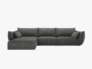 Large Corner Sofa with Deep Seating & Modern Cubic Design W308