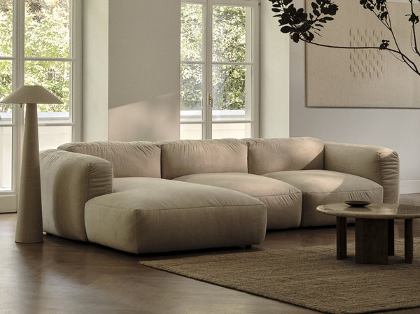 Modern Corner Sofa with Ultra-Soft Seating & Spacious Design W330